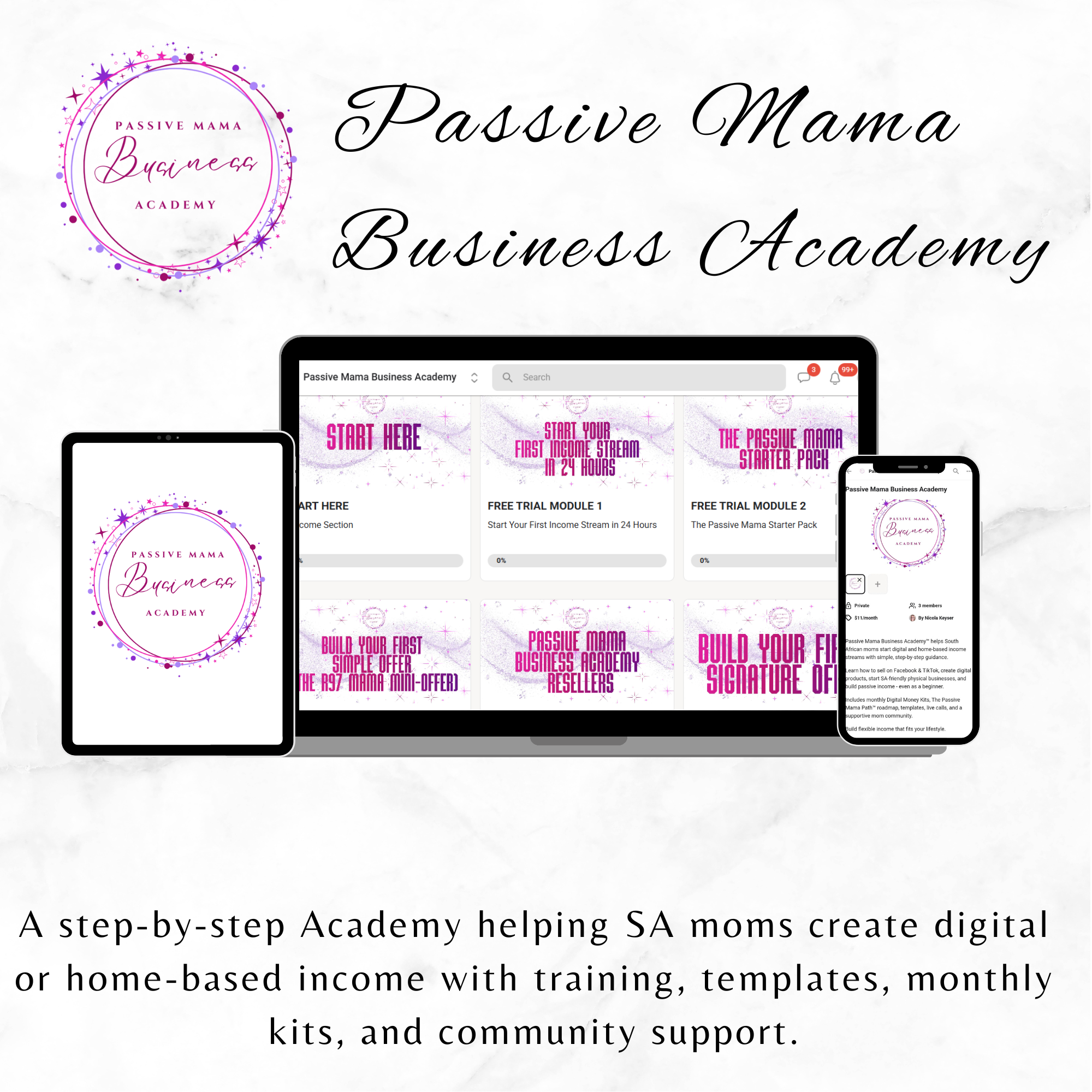 Passive Mama Business Academy Monthly Subscription