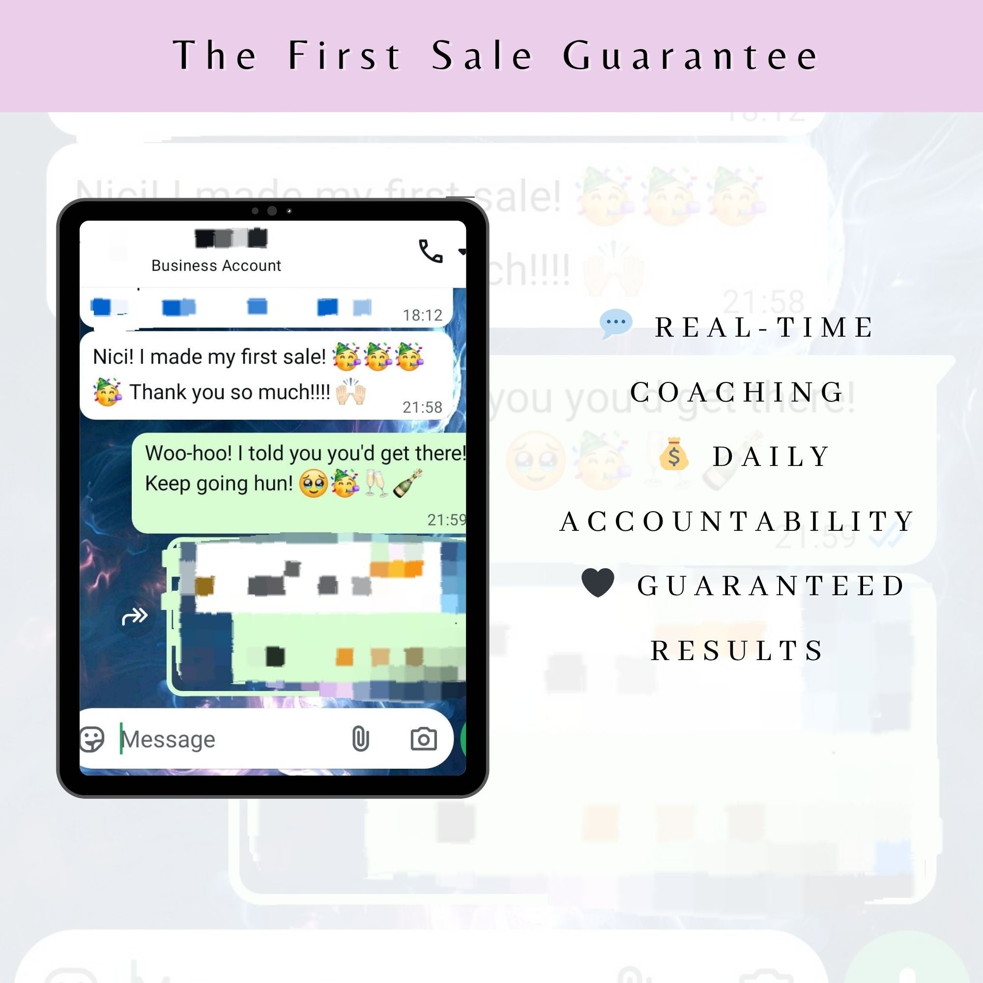 The First Sale Guarantee | 1:1 WhatsApp Mentorship