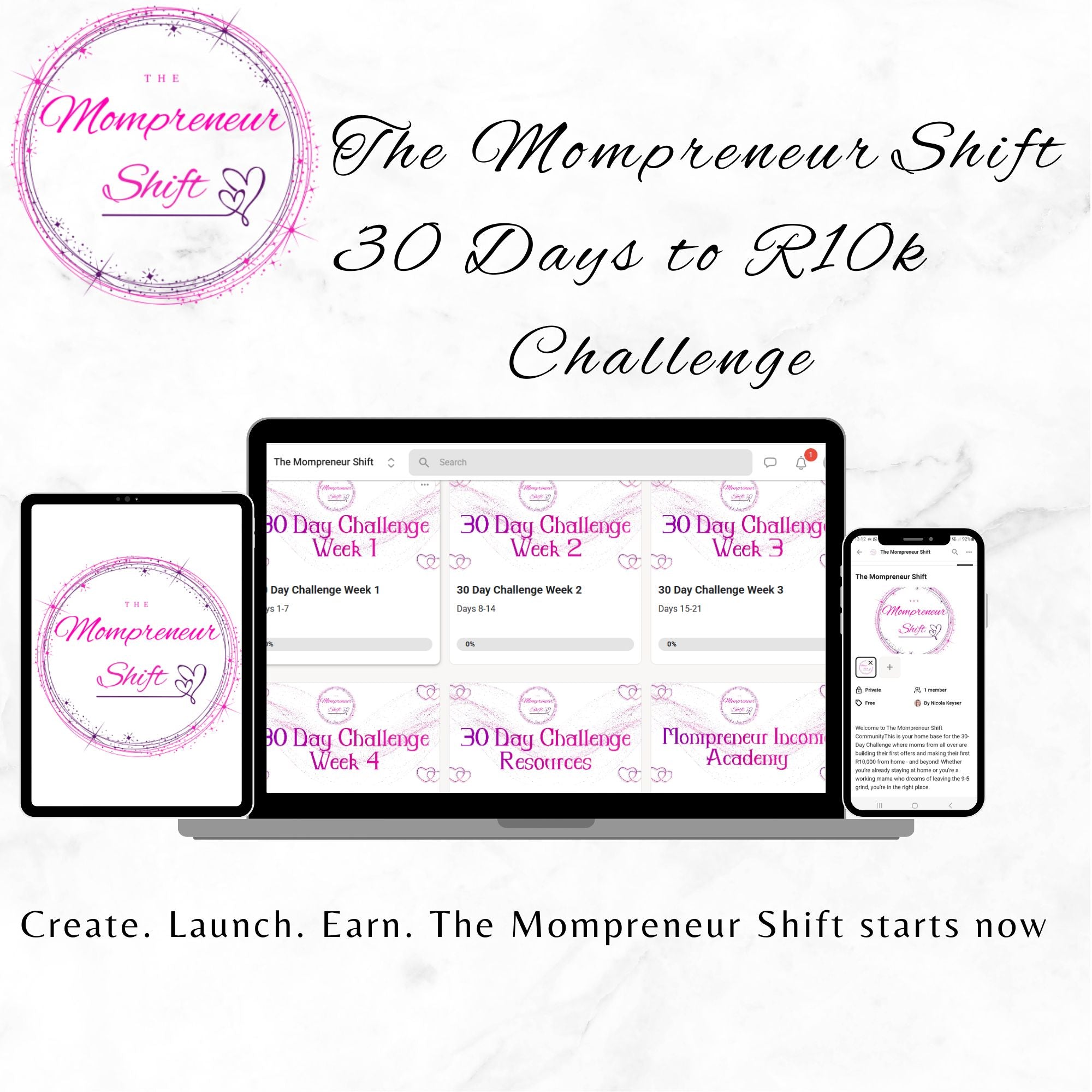 The Mompreneur Shift 30 Days to R10k Challenge